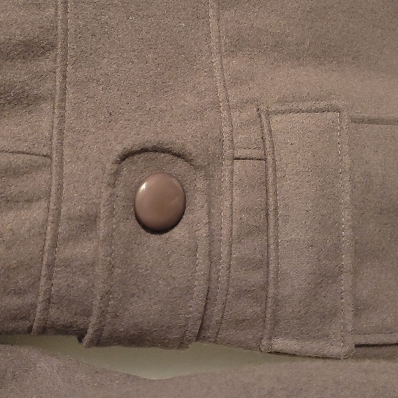 MODCLOTH WOOL BLEND STONE JACKET, SZ LARGE - Picture 2 of 16